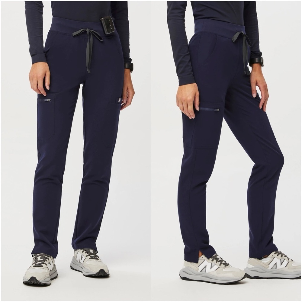 FIGS High Waisted Yola Skinny Scrub Pant In Navy Blue